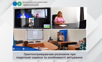 Грантоотримувачам розповіли про податкові сервіси та особливості звітування