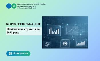 Коростенська ДПІ:  Національна стратегія до 2030 року